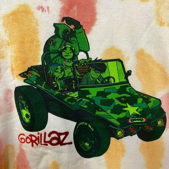 Gorillaz Self-Titled Album Cover Tie-Dye Hoodie Size 3XL - Picture 3 of 4